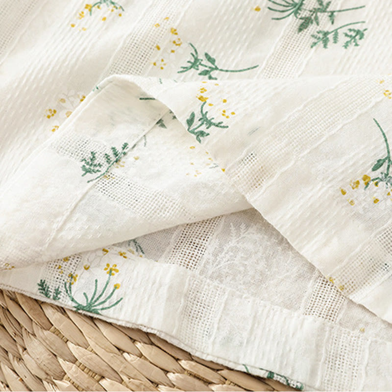 Chaleco sin mangas de algodón para mujer con estampado retro de Buddha Stones y estampado floral de plantas y botones de rana china - image 8