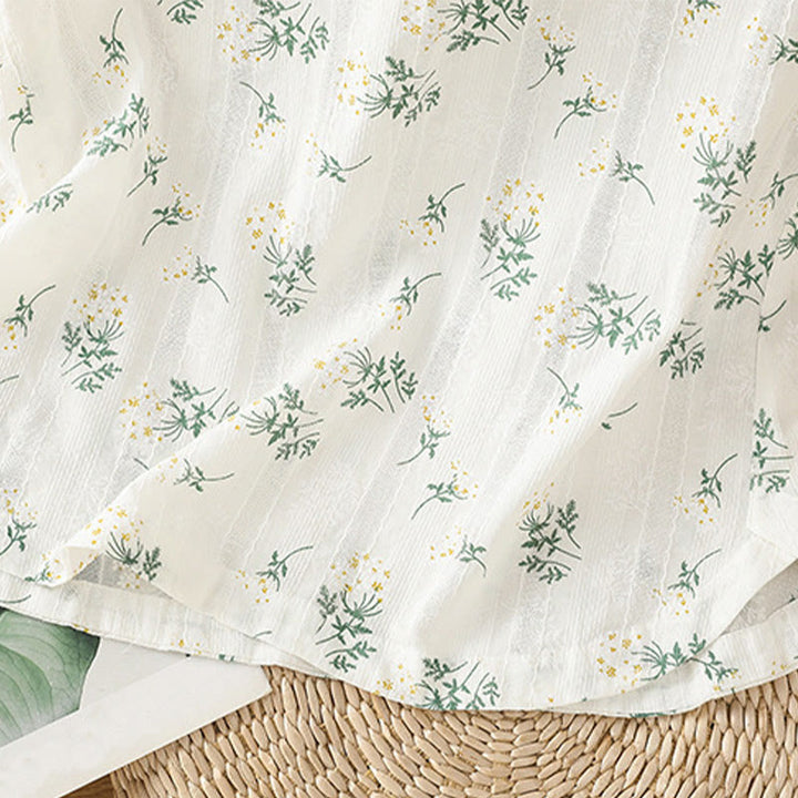 Chaleco sin mangas de algodón para mujer con estampado retro de Buddha Stones y estampado floral de plantas y botones de rana china - image 9