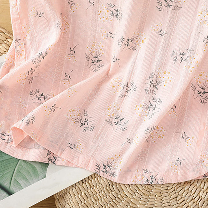 Chaleco sin mangas de algodón para mujer con estampado retro de Buddha Stones y estampado floral de plantas y botones de rana china - image 16