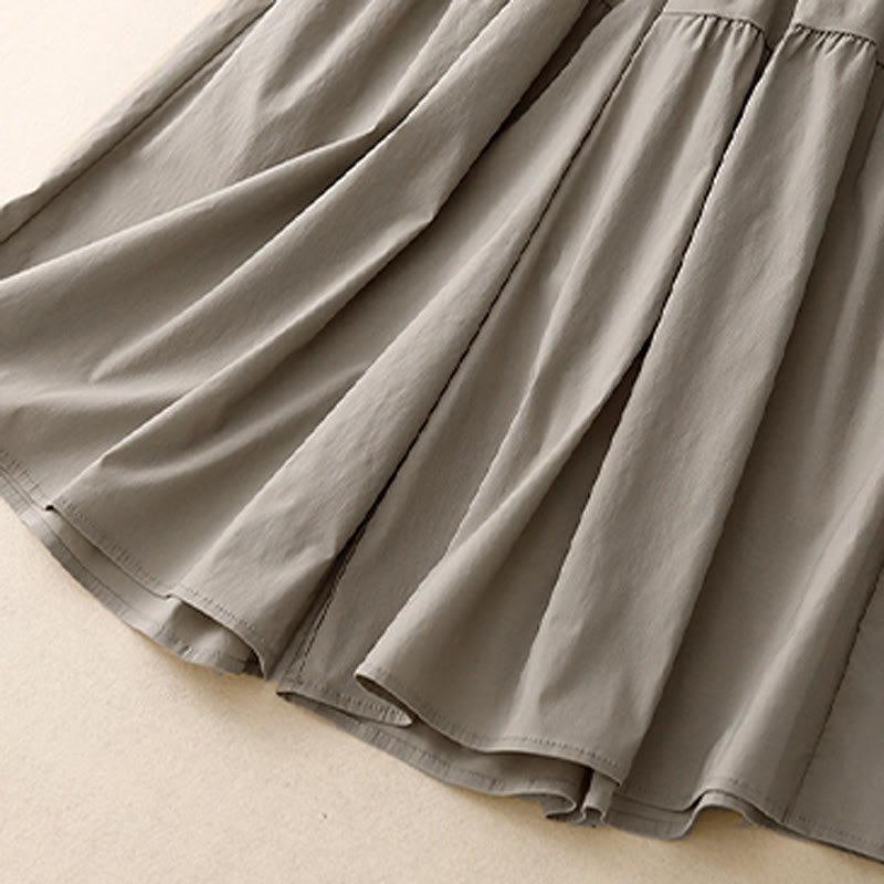 Pantalones casuales sueltos y lisos de algodón elástico para mujer, de Buddha Stones, con pernera ancha y bolsillos, de 7-8 de largo. - image 8