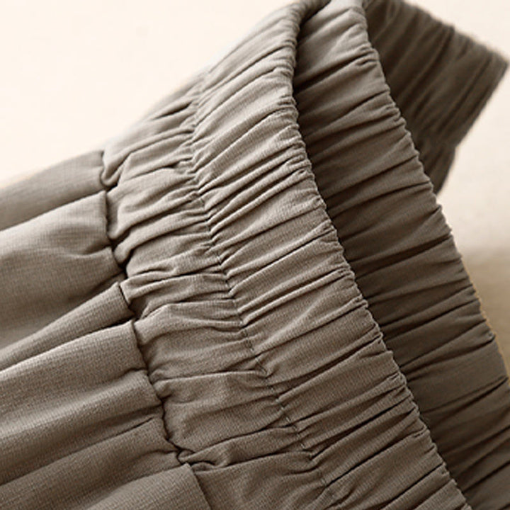 Pantalones casuales sueltos y lisos de algodón elástico para mujer, de Buddha Stones, con pernera ancha y bolsillos, de 7-8 de largo. - image 7