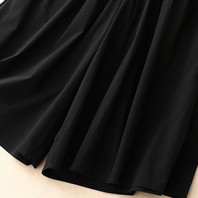 Pantalones casuales sueltos y lisos de algodón elástico para mujer, de Buddha Stones, con pernera ancha y bolsillos, de 7-8 de largo. - image 13