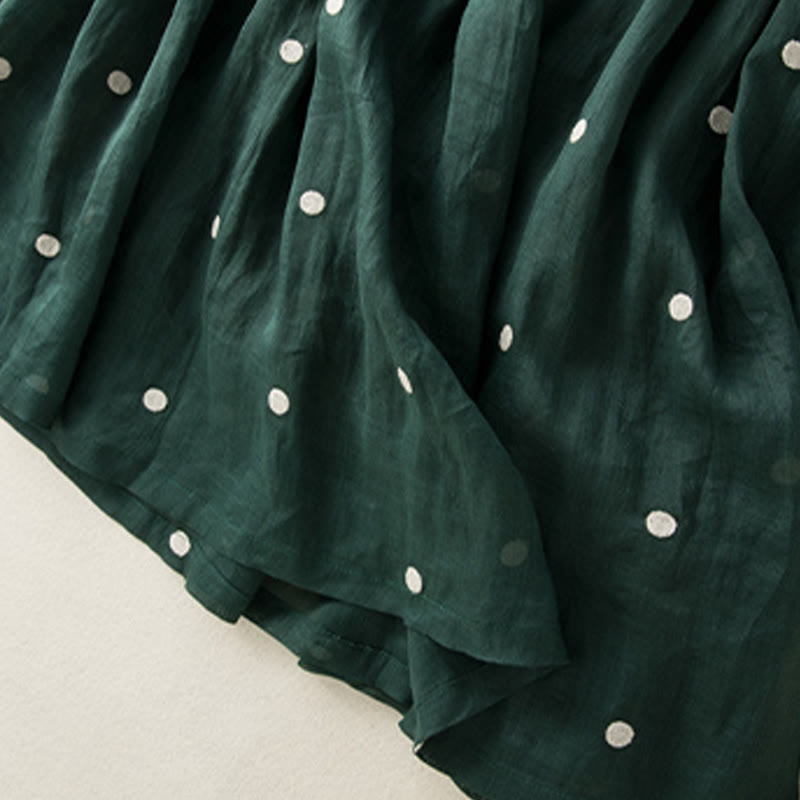 Falda plisada para mujer con estampado artístico de puntos vintage de Buddha Stones - image 12