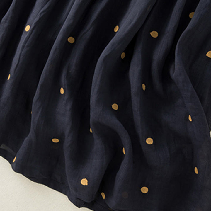 Falda plisada para mujer con estampado artístico de puntos vintage de Buddha Stones - image 19