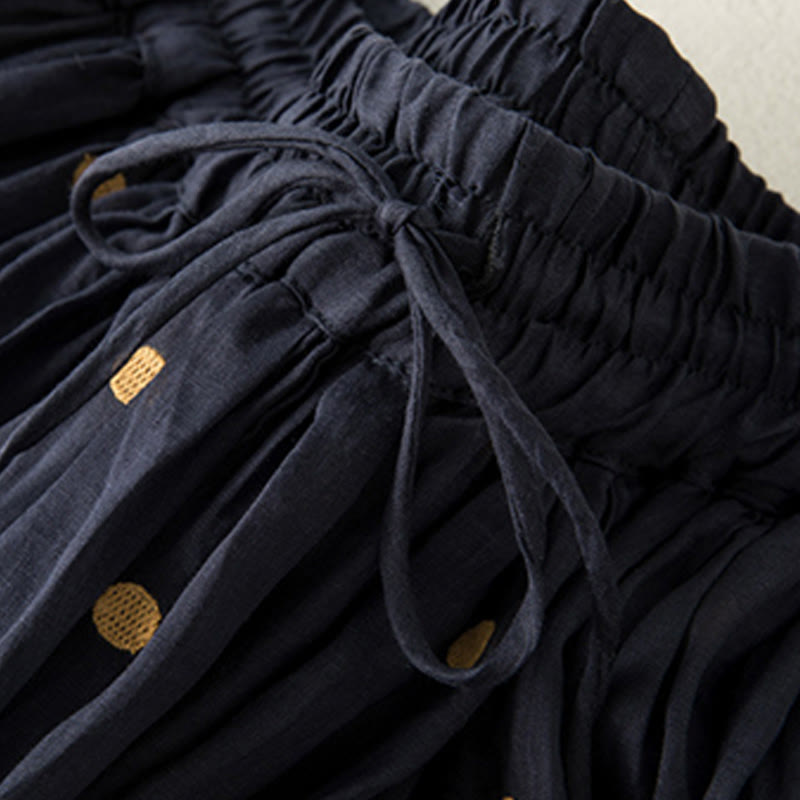 Falda plisada para mujer con estampado artístico de puntos vintage de Buddha Stones - image 17