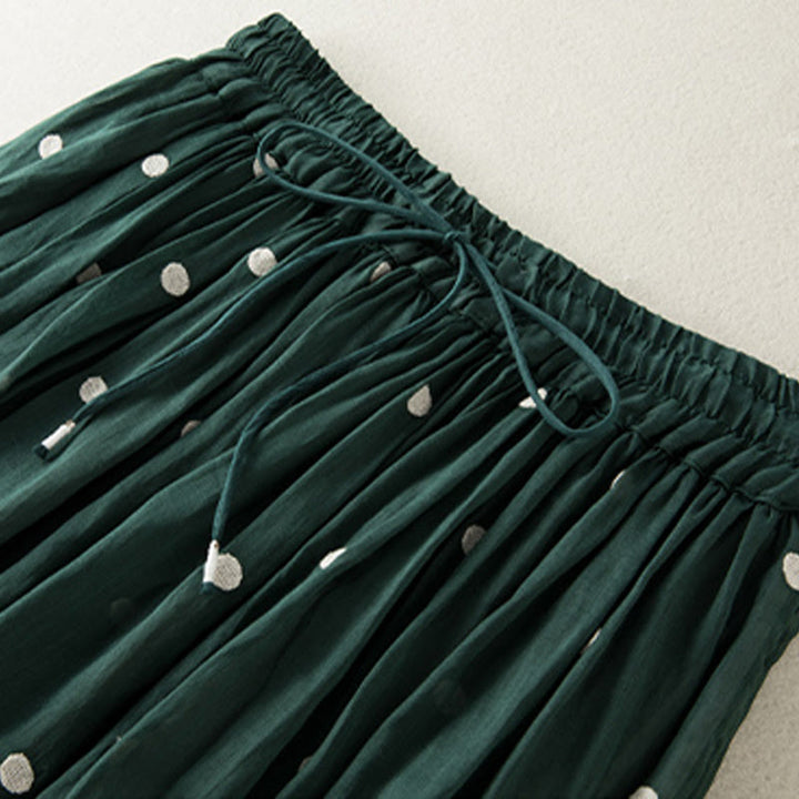 Falda plisada para mujer con estampado artístico de puntos vintage de Buddha Stones - image 10