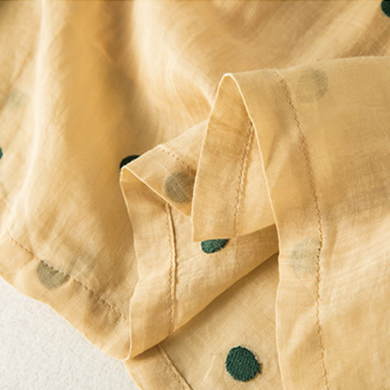 Falda plisada para mujer con estampado artístico de puntos vintage de Buddha Stones - image 27