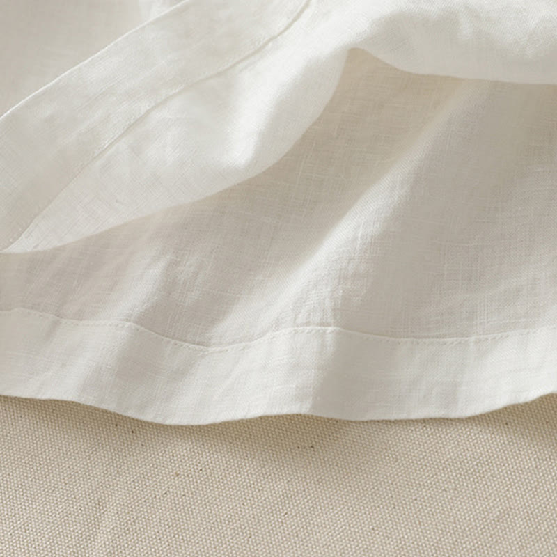 Pantalones casuales Buddha Stones de poliéster con pliegues, pierna ancha y bolsillos para mujer. - image 9