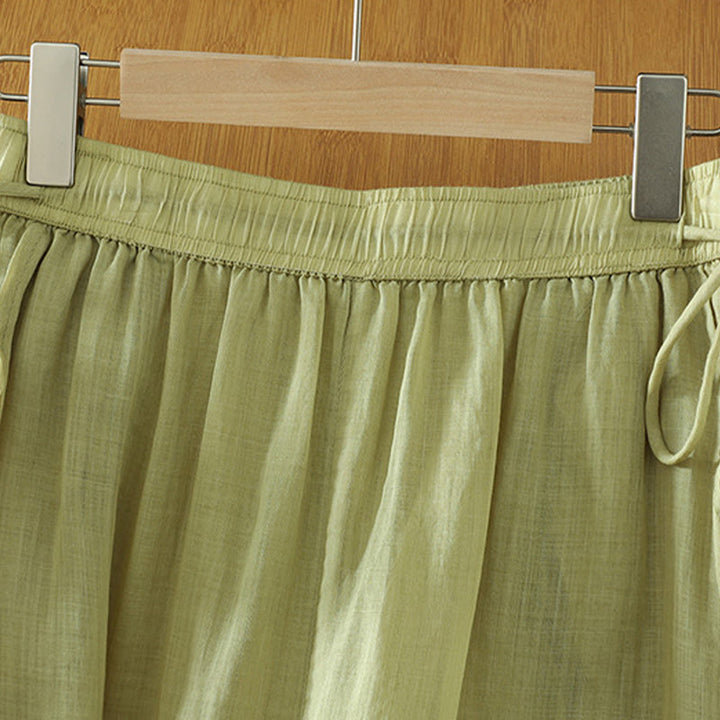 Pantalones anchos de poliéster para mujer, informales, lisos, con forro y cinta elástica, con bolsillos, de Buddha Stones - image 10