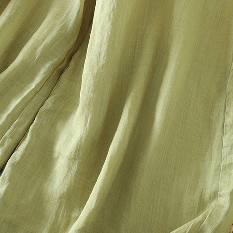 Pantalones anchos de poliéster para mujer, informales, lisos, con forro y cinta elástica, con bolsillos, de Buddha Stones - image 12