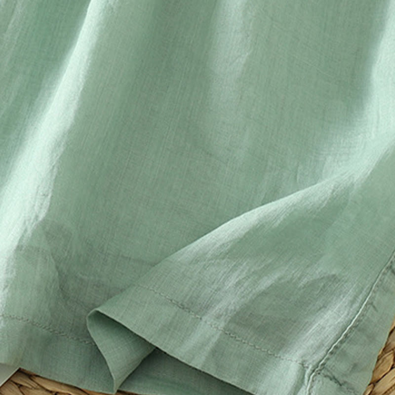 Pantalones anchos de poliéster para mujer, informales, lisos, con forro y cinta elástica, con bolsillos, de Buddha Stones - image 17