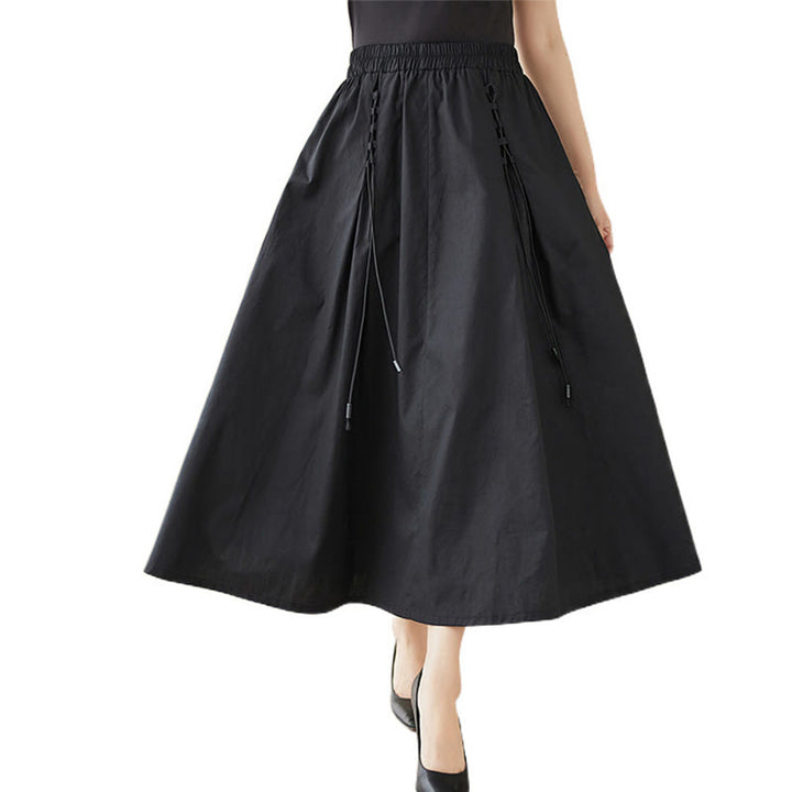 Falda plisada de algodón para mujer, informal, de verano, con Buddha Stones , de color puro - image 20