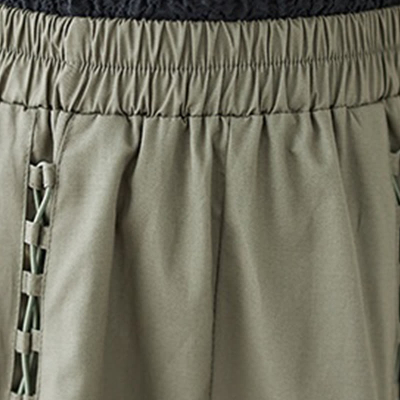 Falda plisada de algodón para mujer, informal, de verano, con Buddha Stones , de color puro - image 8