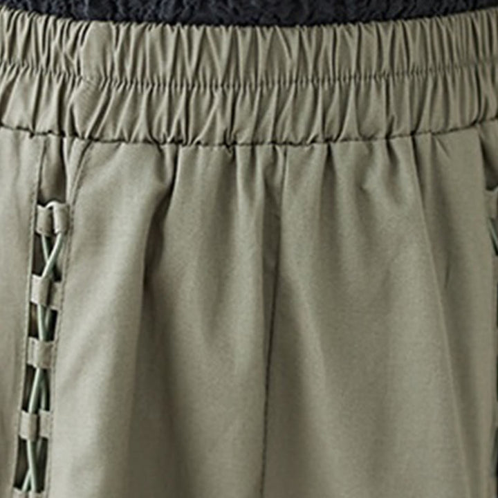 Falda plisada de algodón para mujer, informal, de verano, con Buddha Stones , de color puro - image 8