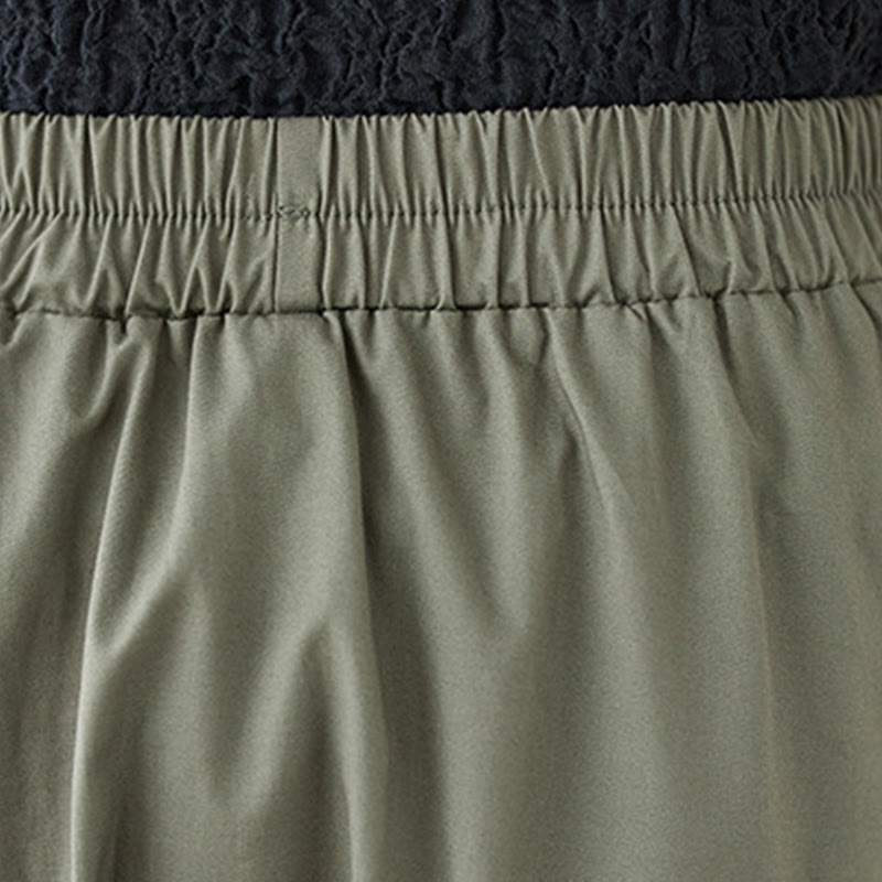 Falda plisada de algodón para mujer, informal, de verano, con Buddha Stones , de color puro - image 9
