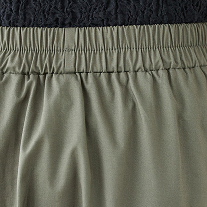 Falda plisada de algodón para mujer, informal, de verano, con Buddha Stones , de color puro - image 9