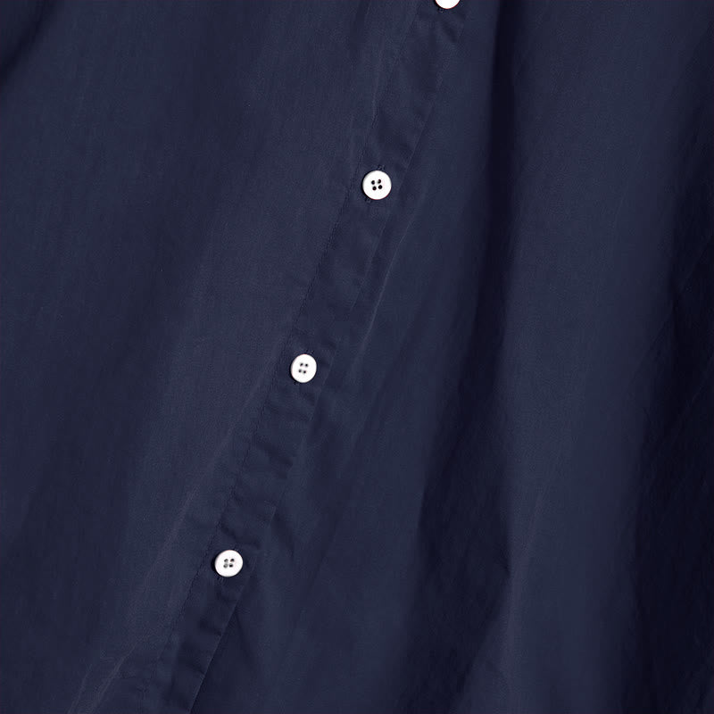 Camisa de lino y algodón de manga corta para mujer, informal, de verano, con cuello entallado y botones, estilo Buddha Stones - image 4