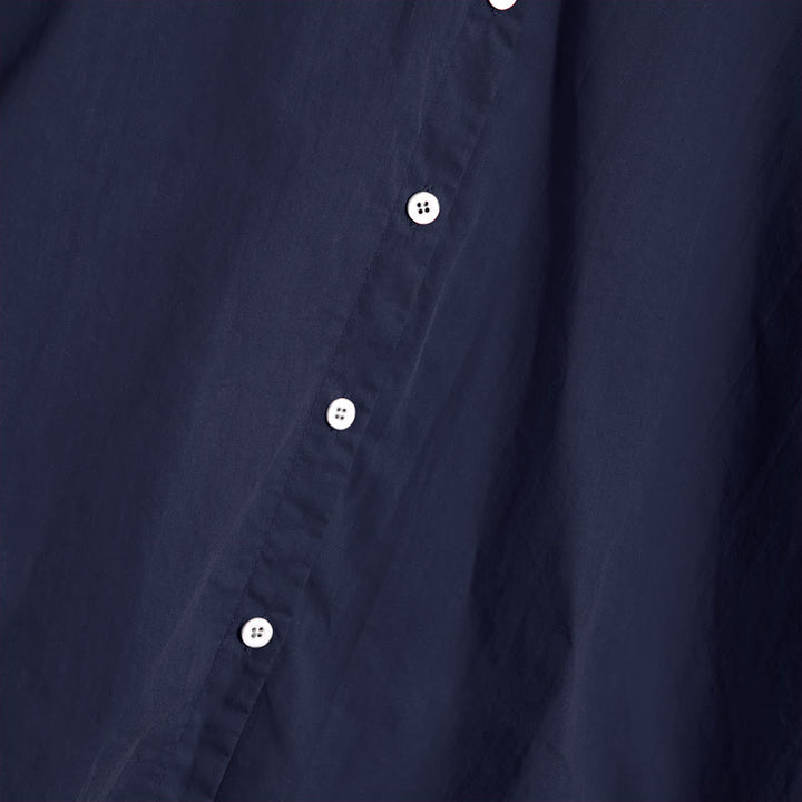 Camisa de lino y algodón de manga corta para mujer, informal, de verano, con cuello entallado y botones, estilo Buddha Stones - image 4