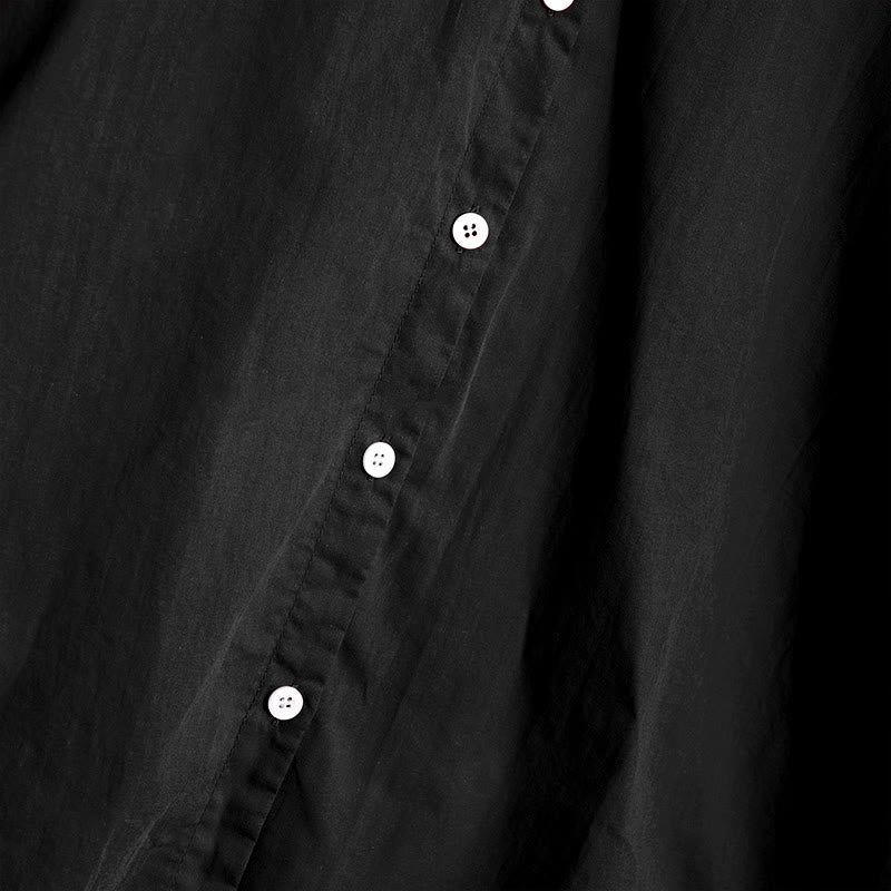Camisa de lino y algodón de manga corta para mujer, informal, de verano, con cuello entallado y botones, estilo Buddha Stones - image 10