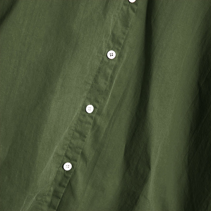 Camisa de lino y algodón de manga corta para mujer, informal, de verano, con cuello entallado y botones, estilo Buddha Stones - image 22