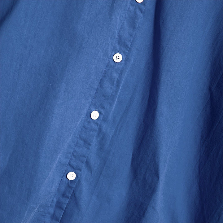 Camisa de lino y algodón de manga corta para mujer, informal, de verano, con cuello entallado y botones, estilo Buddha Stones - image 28