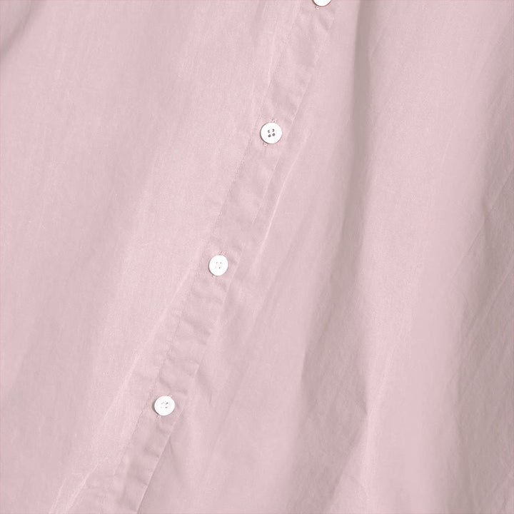 Camisa de lino y algodón de manga corta para mujer, informal, de verano, con cuello entallado y botones, estilo Buddha Stones - image 40