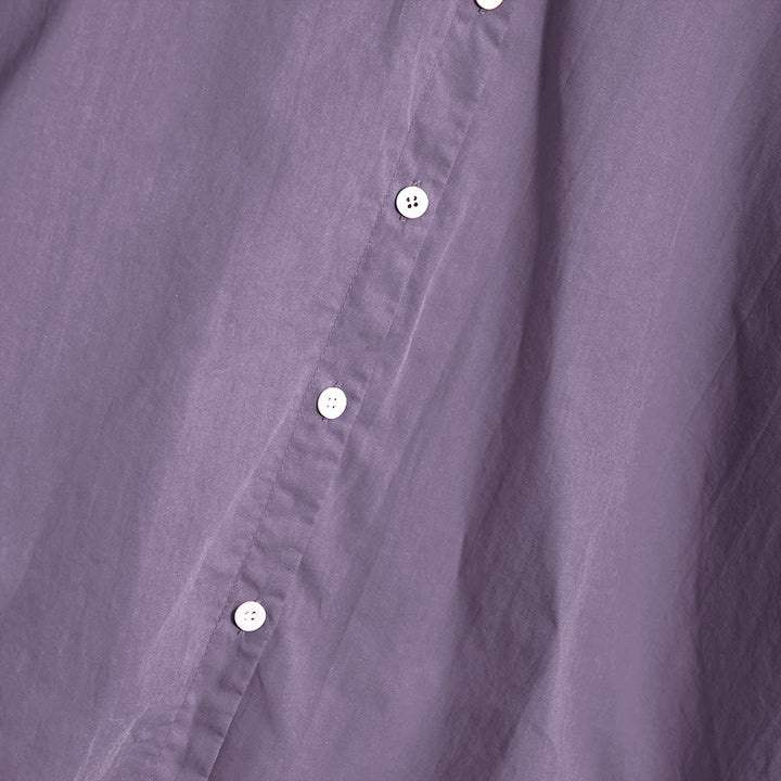 Camisa de lino y algodón de manga corta para mujer, informal, de verano, con cuello entallado y botones, estilo Buddha Stones - image 46