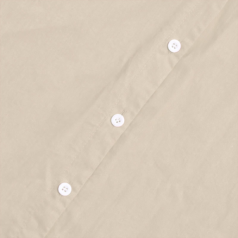 Camisa de lino y algodón de manga corta para mujer, informal, de verano, con cuello entallado y botones, estilo Buddha Stones - image 51