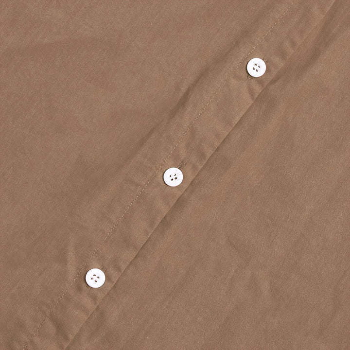 Camisa de lino y algodón de manga corta para mujer, informal, de verano, con cuello entallado y botones, estilo Buddha Stones - image 57