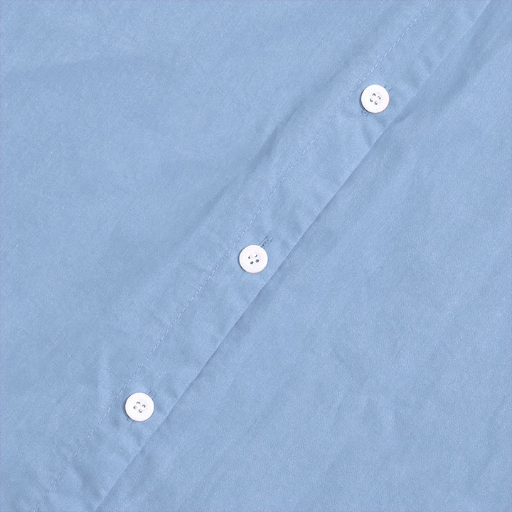 Camisa de lino y algodón de manga corta para mujer, informal, de verano, con cuello entallado y botones, estilo Buddha Stones - image 63