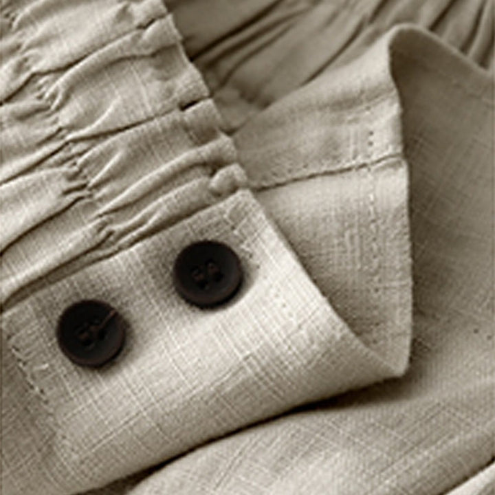 Pantalones cortos de verano para mujer, informales, plisados, lisos, de algodón y lino, con bolsillos, de Buddha Stones - image 18