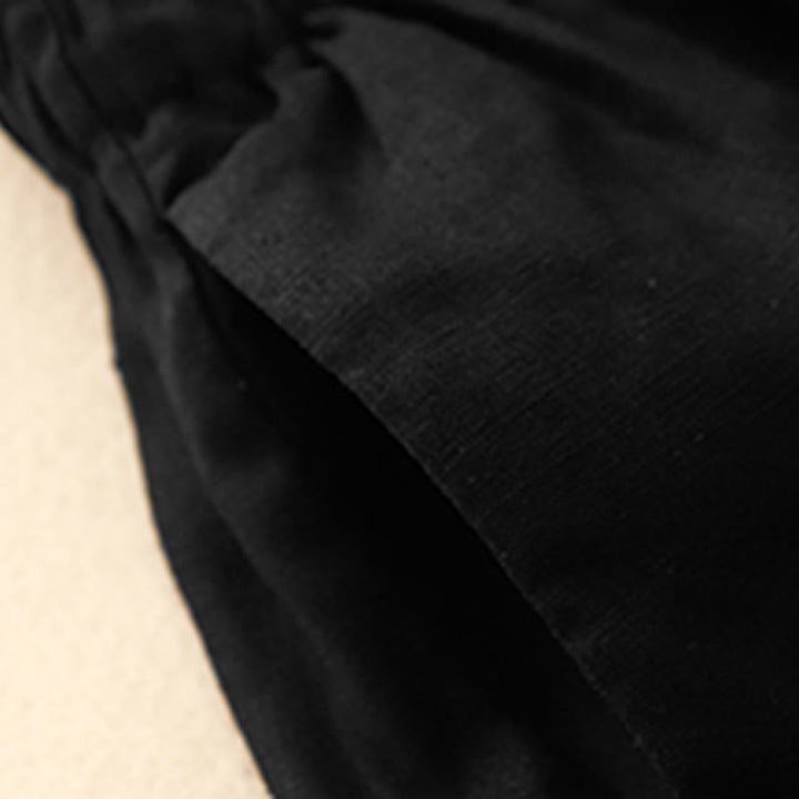 Pantalones cortos de verano para mujer, informales, plisados, lisos, de algodón y lino, con bolsillos, de Buddha Stones