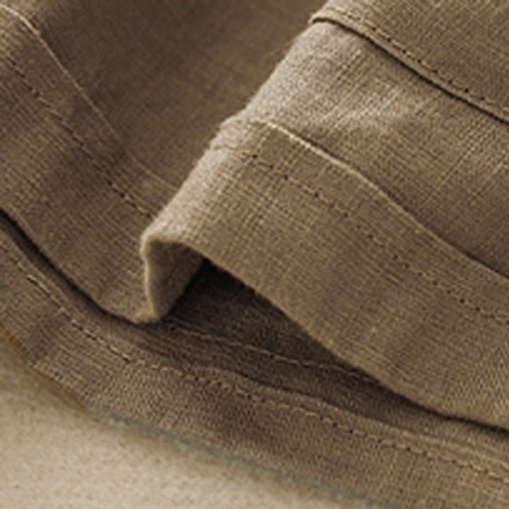 Pantalones cortos rectos elásticos de algodón y lino para mujer, informales, de verano, con bolsillos, de Buddha Stones