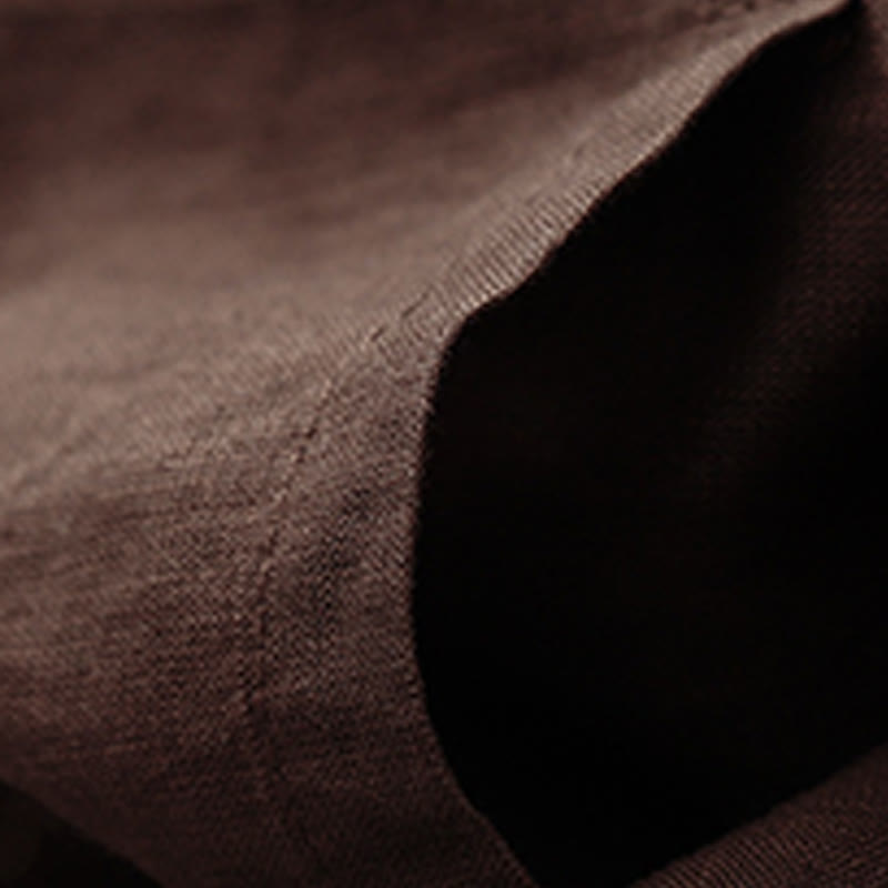 Pantalones cortos rectos elásticos de algodón y lino para mujer, informales, de verano, con bolsillos, de Buddha Stones
