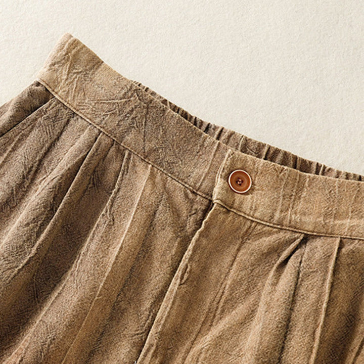 Pantalones cortos casuales de verano con estampado tie-dye de algodón liso para mujer con bolsillos de Buddha Stones