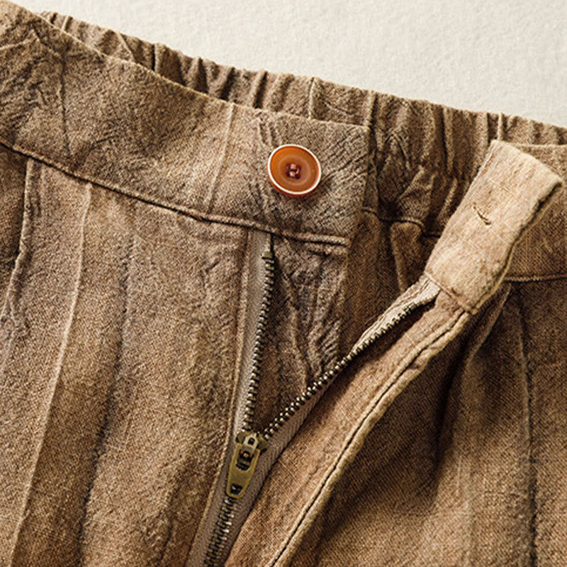 Pantalones cortos casuales de verano con estampado tie-dye de algodón liso para mujer con bolsillos de Buddha Stones - image 6