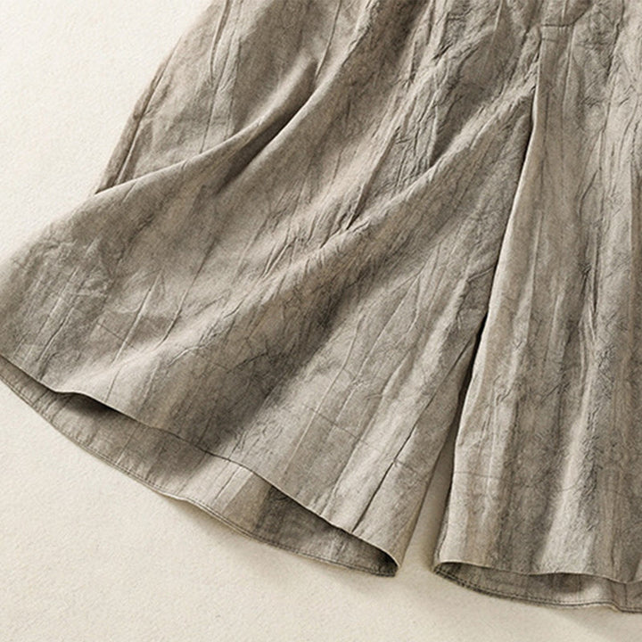 Pantalones cortos casuales de verano con estampado tie-dye de algodón liso para mujer con bolsillos de Buddha Stones
