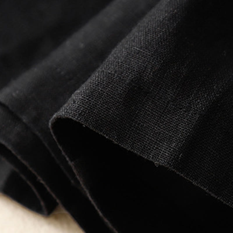 Pantalones cortos de algodón lisos con botones y bolsillos para mujer, estilo casual de verano, con Buddha Stones