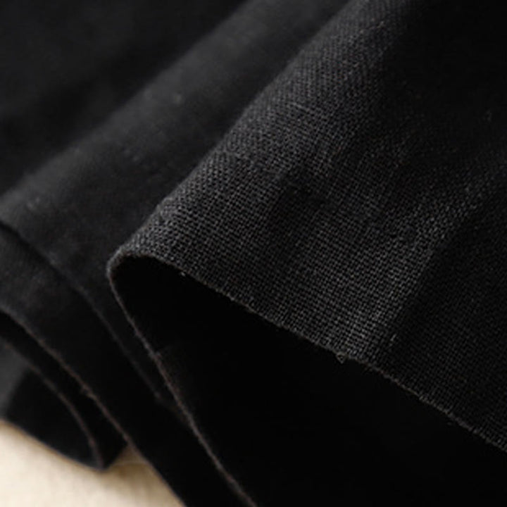 Pantalones cortos de algodón lisos con botones y bolsillos para mujer, estilo casual de verano, con Buddha Stones