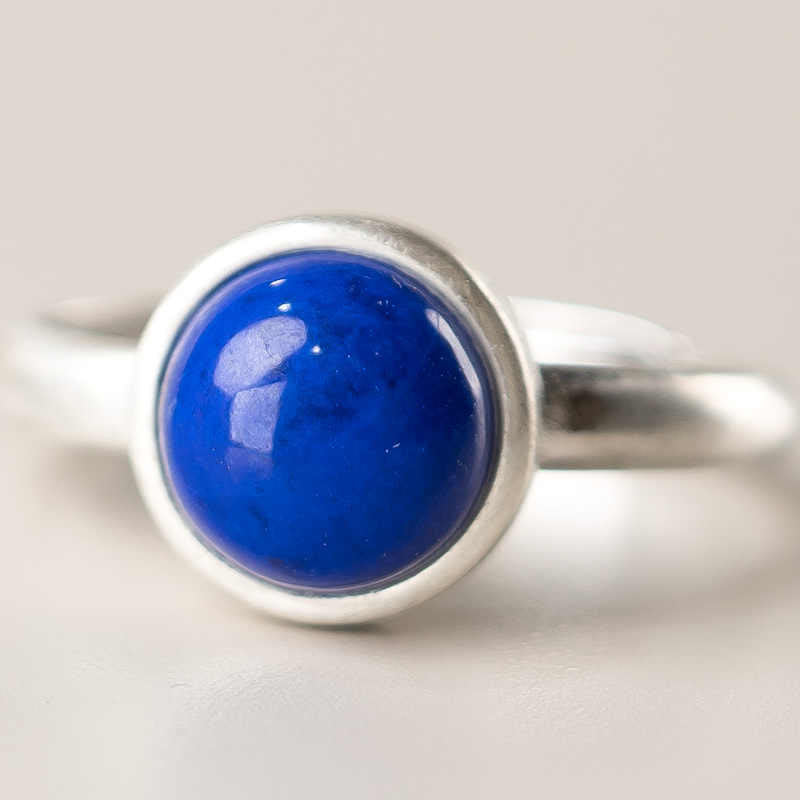 Anillo de equilibrio ajustable con turquesa y lazurita de plata de ley 925 natural de Buddha Stones