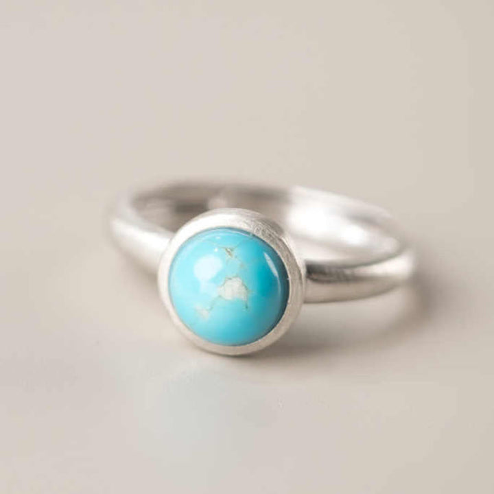 Anillo de equilibrio ajustable con turquesa y lazurita de plata de ley 925 natural de Buddha Stones