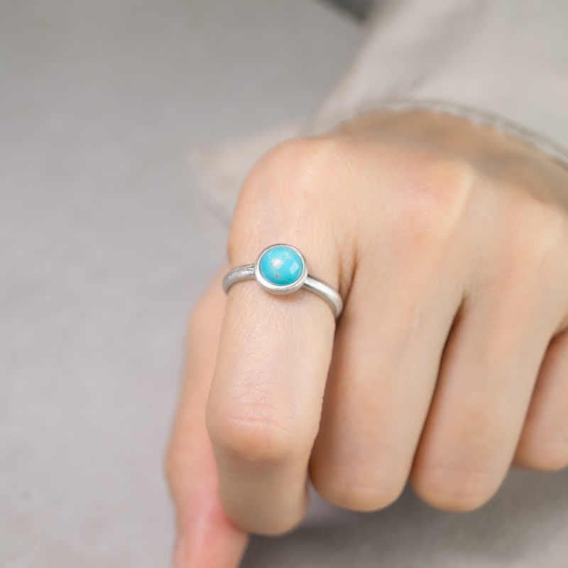 Anillo ajustable de plata de ley 925 con lapislázuli, turquesa y lazurita de Buddha Stones - image 11