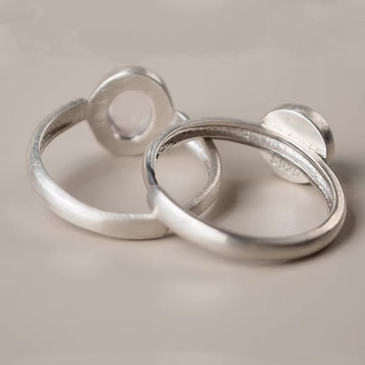 Anillo de Buddha Stones con cristales rosas naturales de plata de ley 925 y calidez ajustable - image 11
