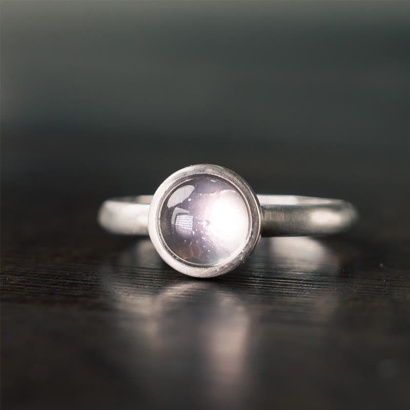 Anillo de Buddha Stones con cristales rosas naturales de plata de ley 925 y calidez ajustable - image 8