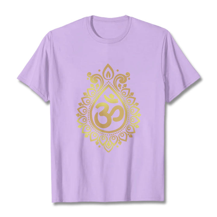 Camiseta con diseño OM de gotas de agua y Buddha Stones - Ciruela - 2XL - image 16