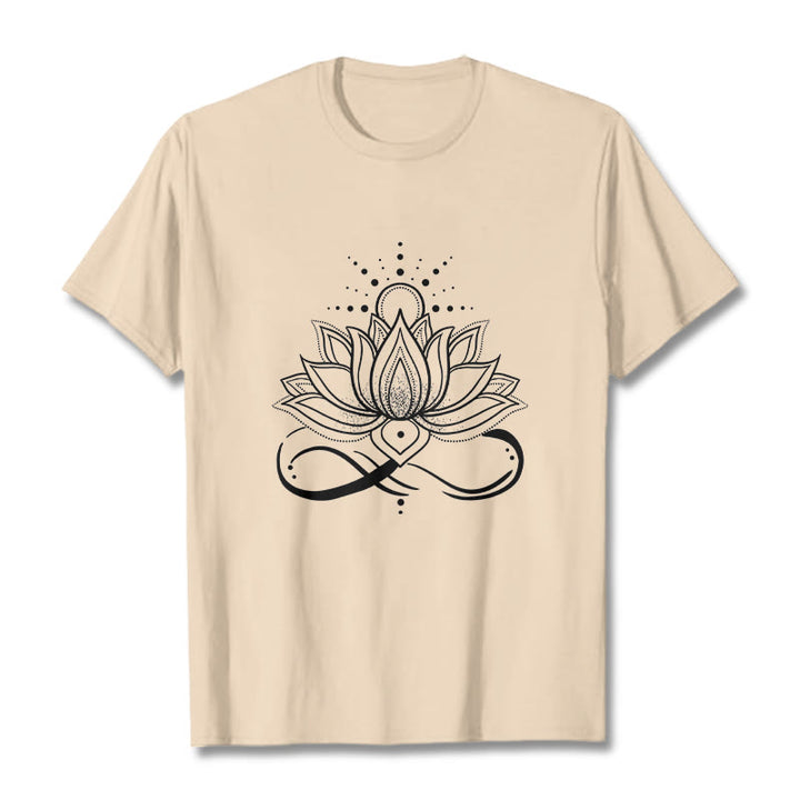 Camiseta con diseño de flor de loto y sol con Buddha Stones - Sopa de mariscos - 2XL - image 10