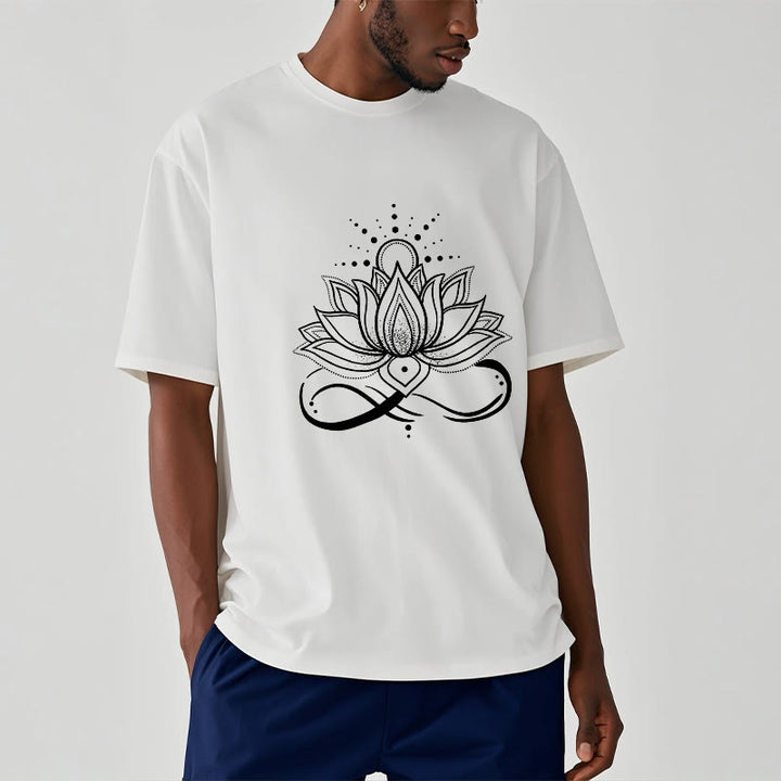 Camiseta con diseño de flor de loto y sol con Buddha Stones - image 8