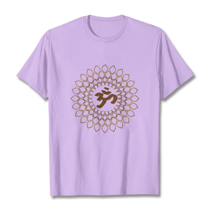 Camiseta con diseño OM de rombos y Buddha Stones - Ciruela - 2XL - image 16