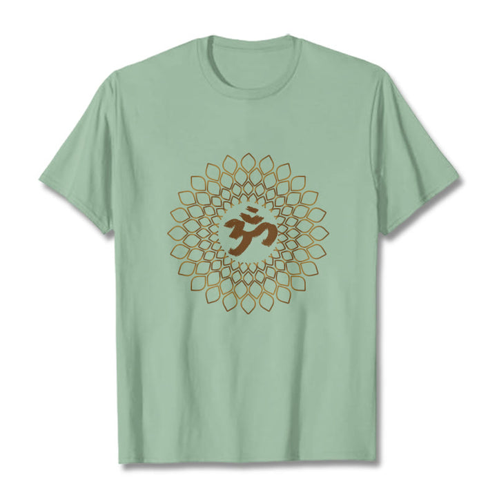 Camiseta con diseño OM de rombos y Buddha Stones - Verde pálido - 2XL - image 14