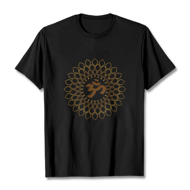 Camiseta con diseño OM de rombos y Buddha Stones - Negro - 2XL - image 4
